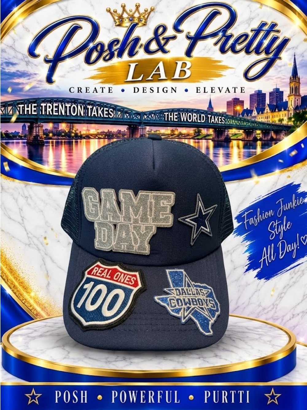 Dallas Cowboys Navy 'Game Day' Patch Trucker Cap